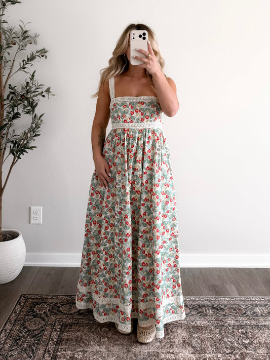 Strawberry Vineyard Maxi Dress
