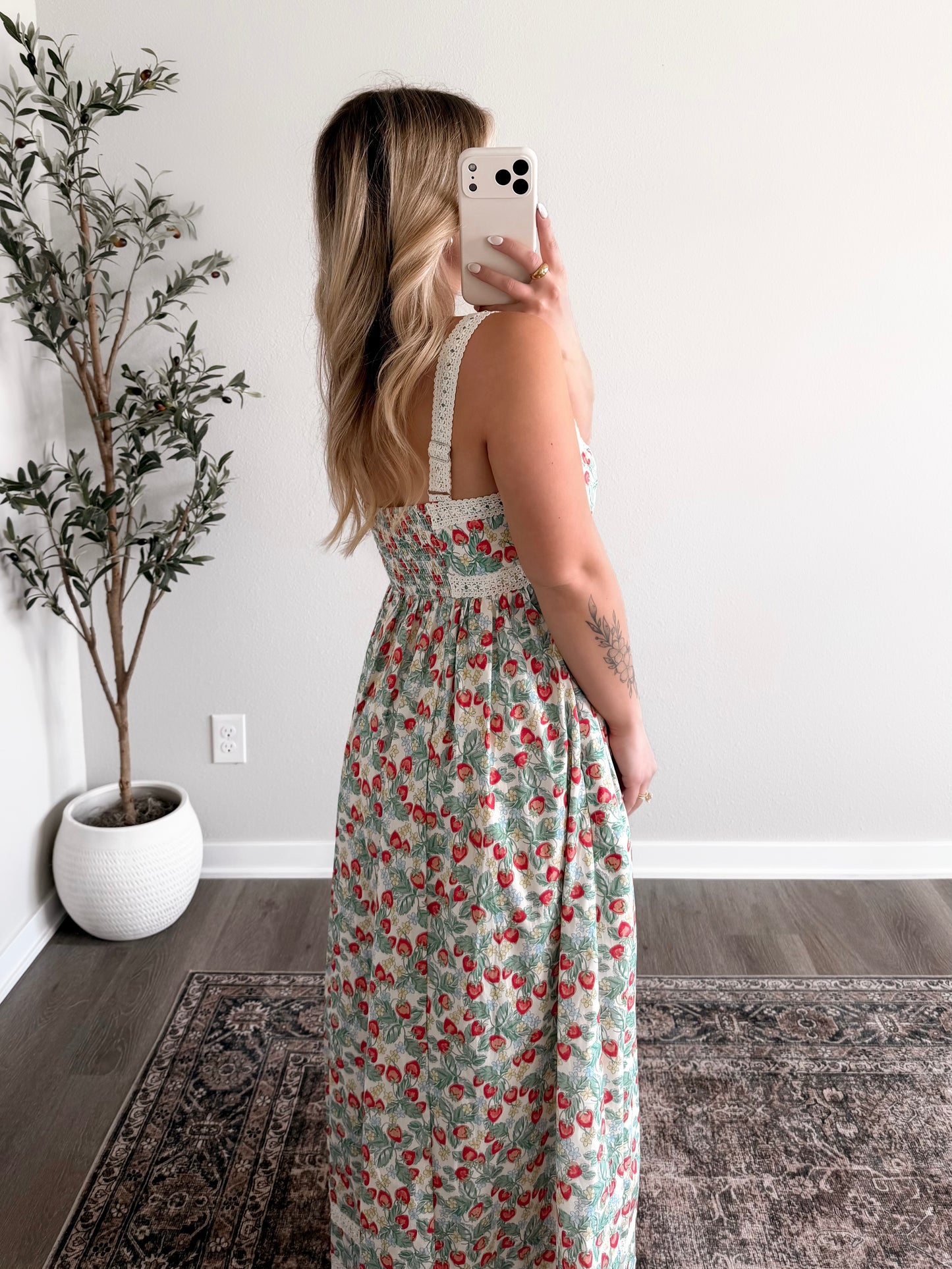 Strawberry Vineyard Maxi Dress