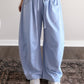 Reset & Repeat Lounge Barrel Pant / Sky