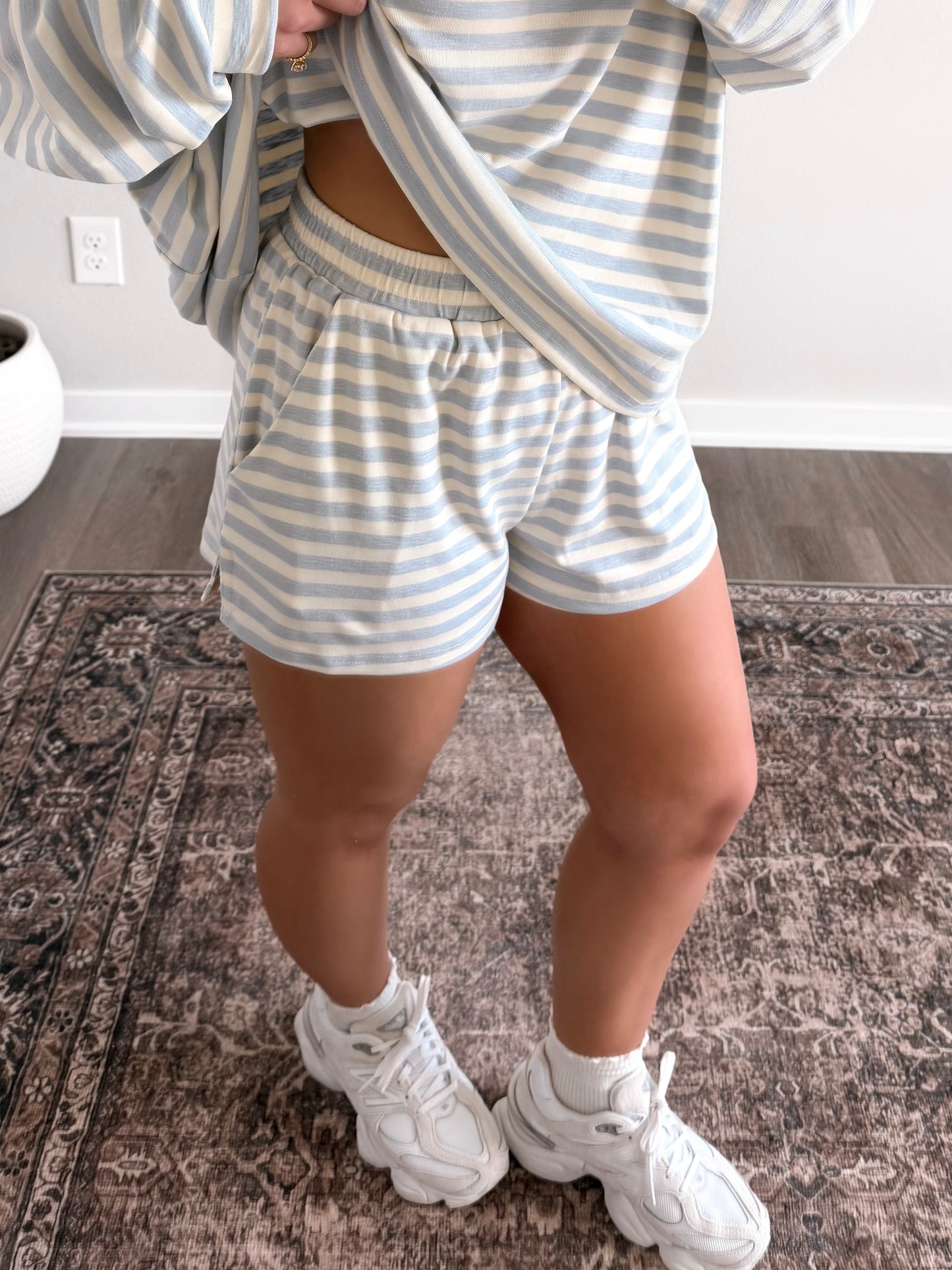 Daybreak Striped Lounge Set / Butter-Sky