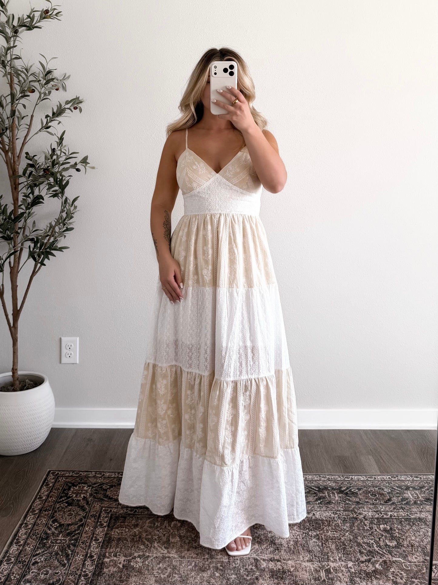 Summer Light Eyelet Maxi Dress