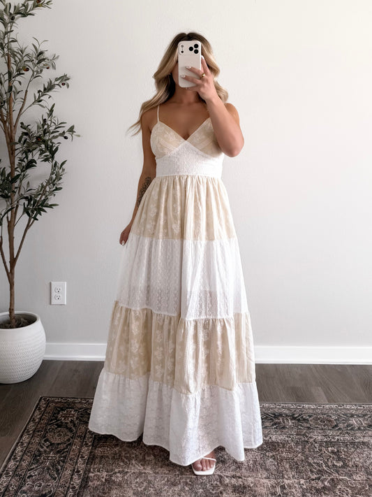 Summer Light Eyelet Maxi Dress