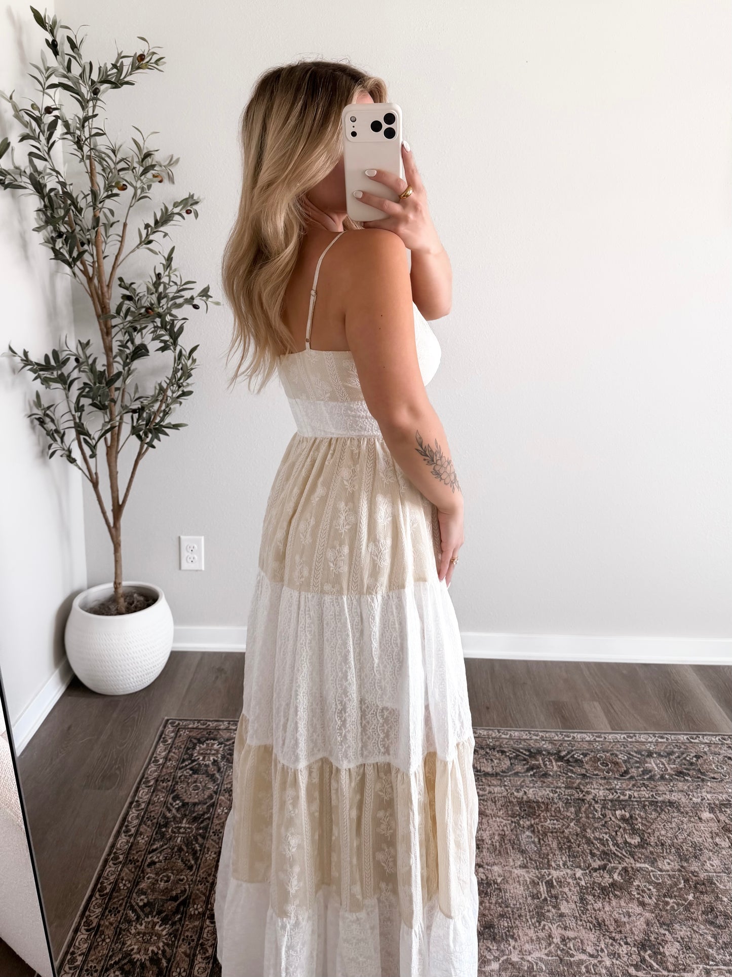 Summer Light Eyelet Maxi Dress