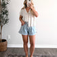 Penny Lace Linen Top / Solid Oat