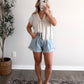 Penny Lace Linen Top / Solid Oat