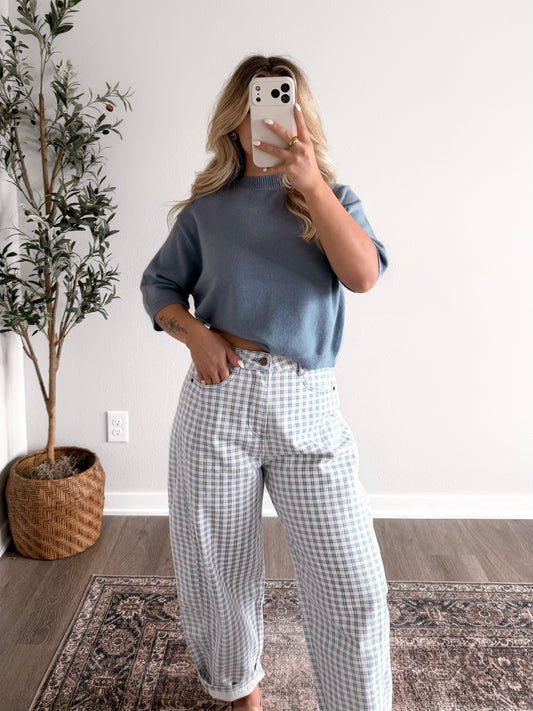 Indie Blue Knit Sweater (PREORDER EST SHIP 6.13)