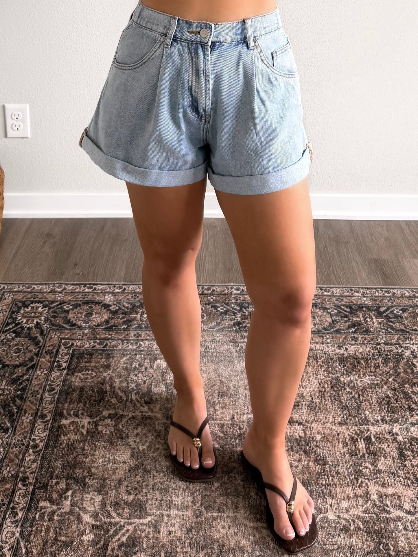Junie High Waisted Denim Shorts