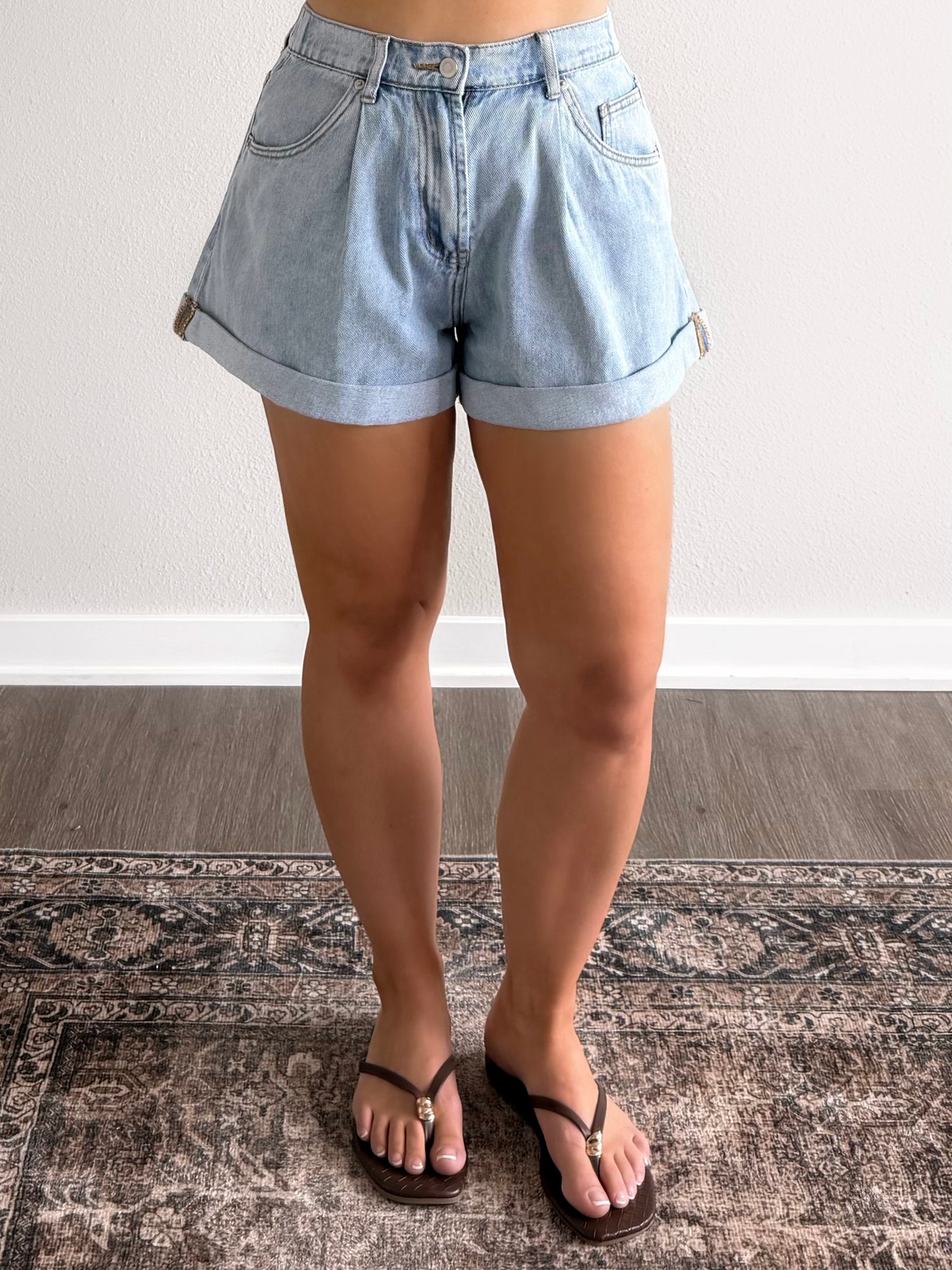 Junie High Waisted Denim Shorts