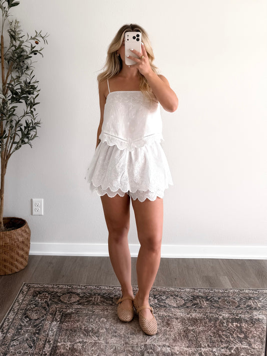 Villa Eyelet Skort Set