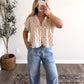 Poppy Lace Cotton Top / Floral
