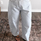 Gridlock Check Print Barrel Pant / Blue