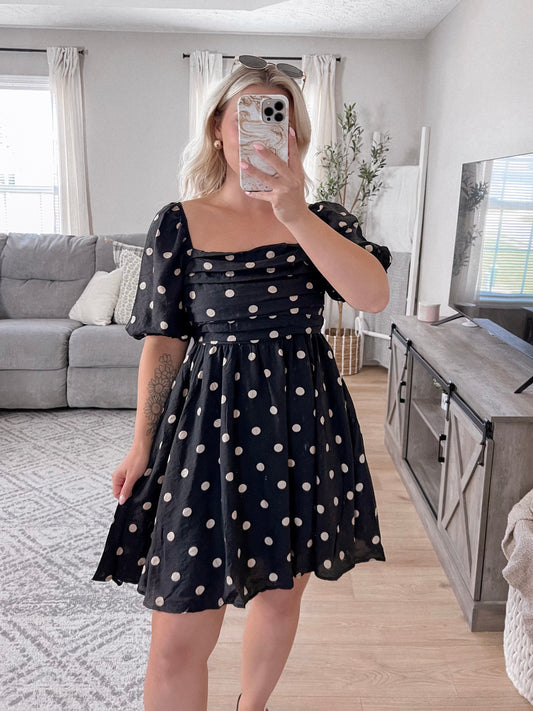 Chic As Can Be Polka Dot Dress Final Sale