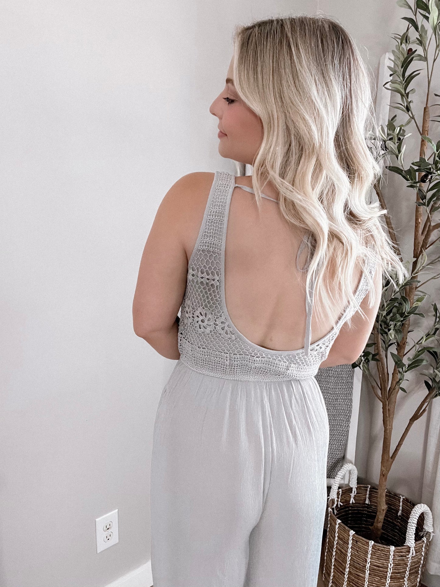 Porch Swing Crochet Jumpsuit Final Sale