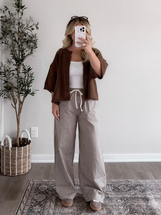 Library Studies Grid Pants (Restocking Early October)