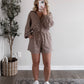 Morning Mocha's Striped Romper