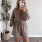 Morning Mocha's Striped Romper