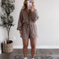 Morning Mocha's Striped Romper