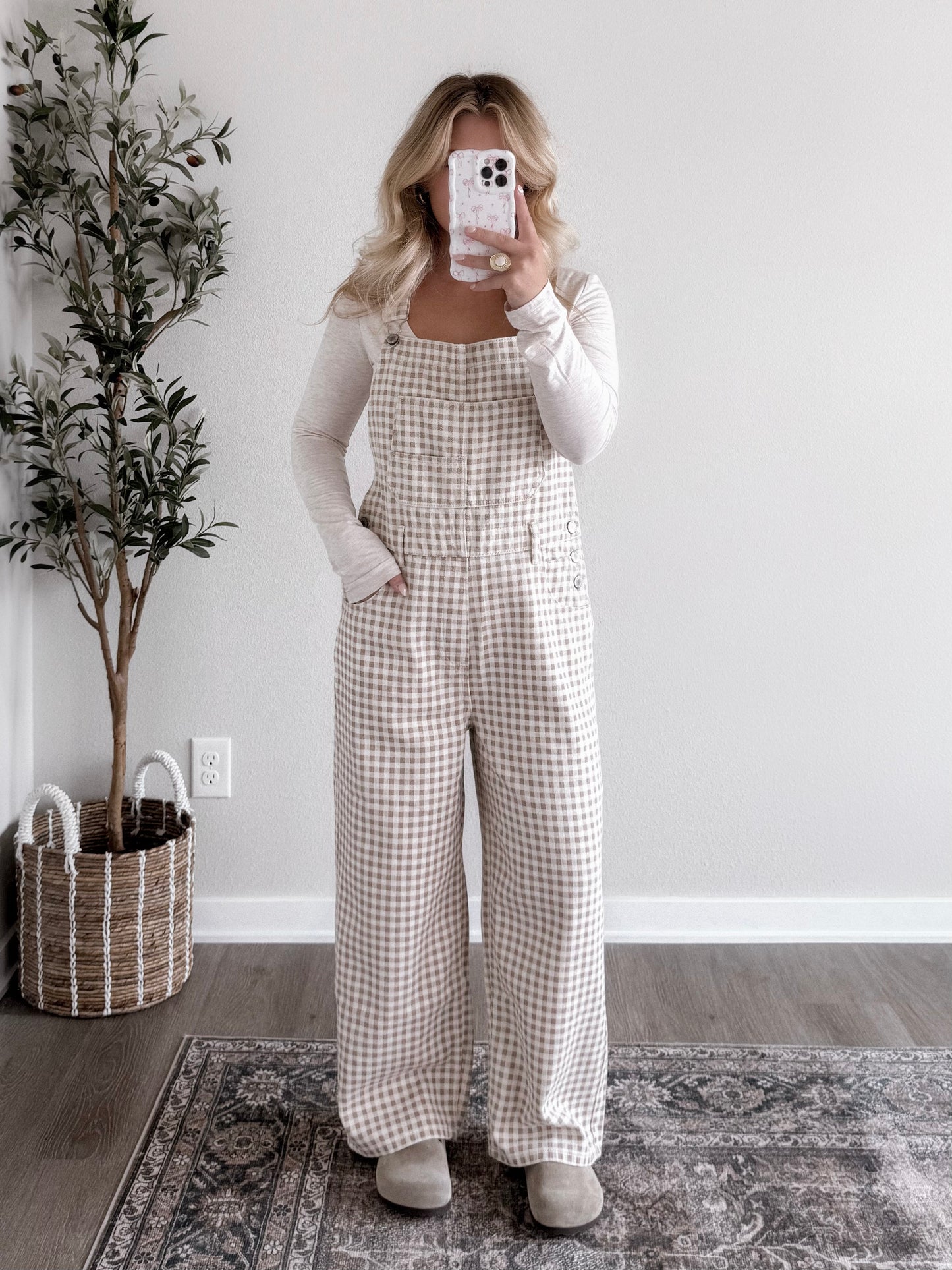 Farm Gingham Relaxed Overalls (Restocking Late October)