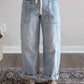 Janey High Waisted Barrel Jean / Light Denim