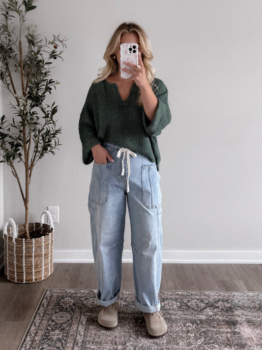 On Repeat Knit Sweater / Ash Jade (Restocking Soon)