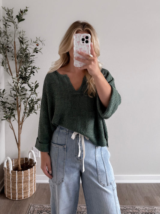 On Repeat Knit Sweater / Ash Jade (Restocking Soon)