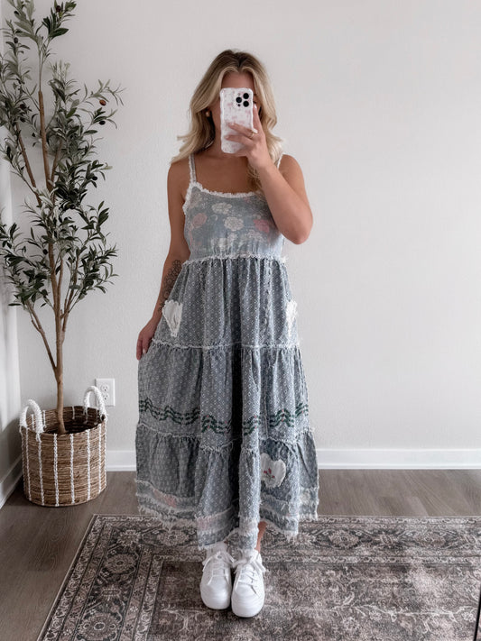 Vintage Denim Midi Dress