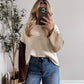Cold Brew Colorblock Sweater / Brown-Cream