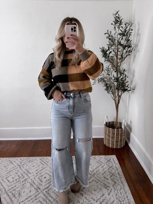 Pumpkin Spice Striped Sweater Final Sale