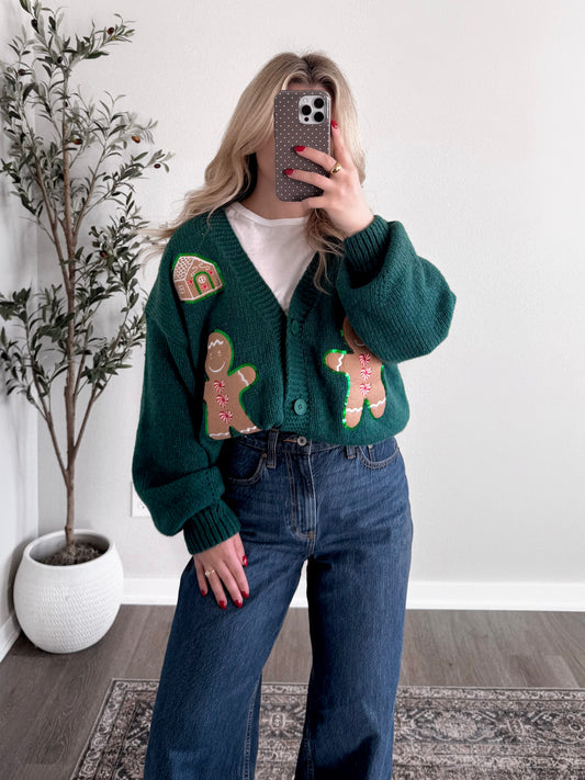 Gingerbread Cookie Cardigan Final Sale