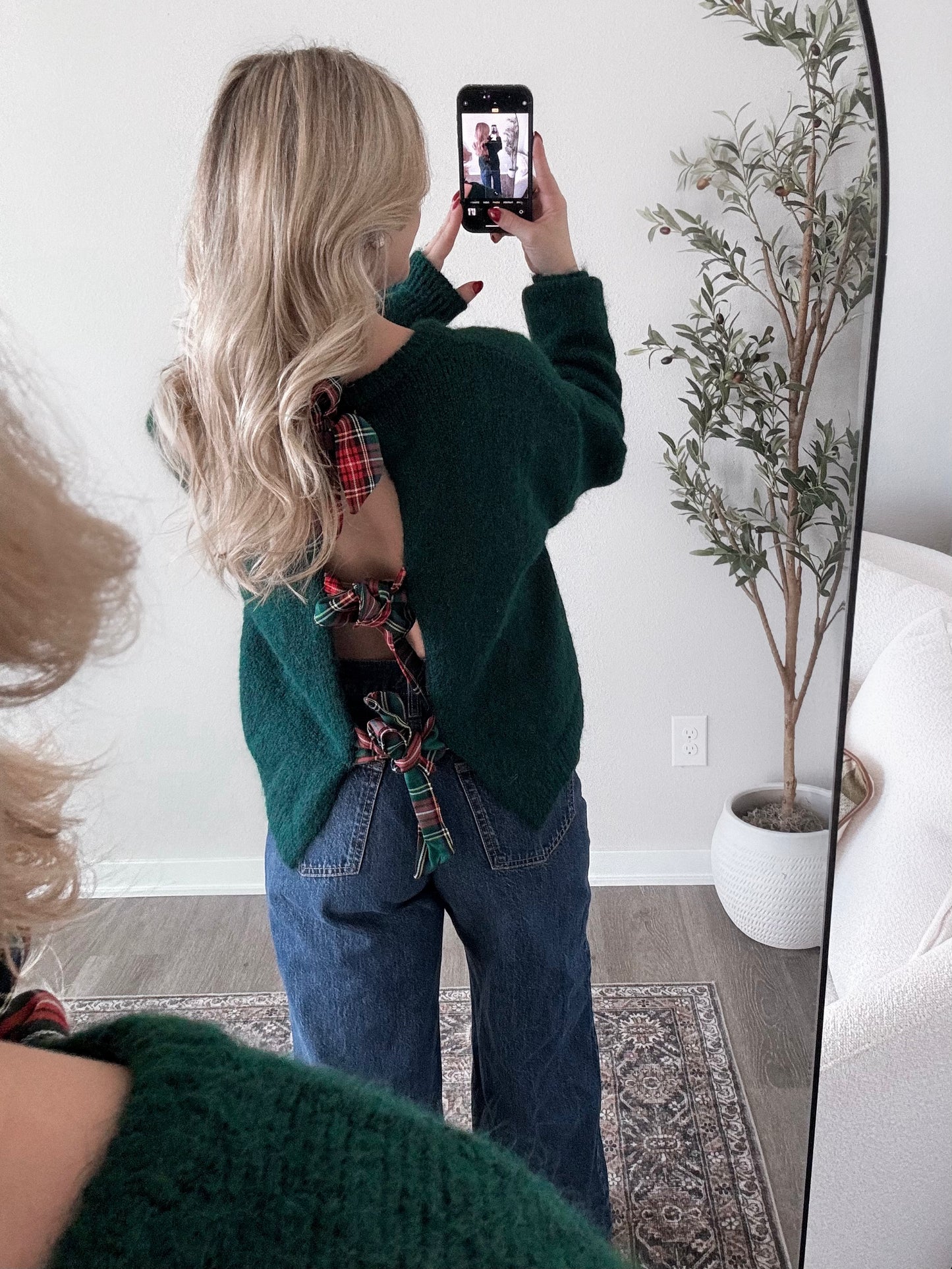 Vintage Christmas Bow Sweater Final Sale