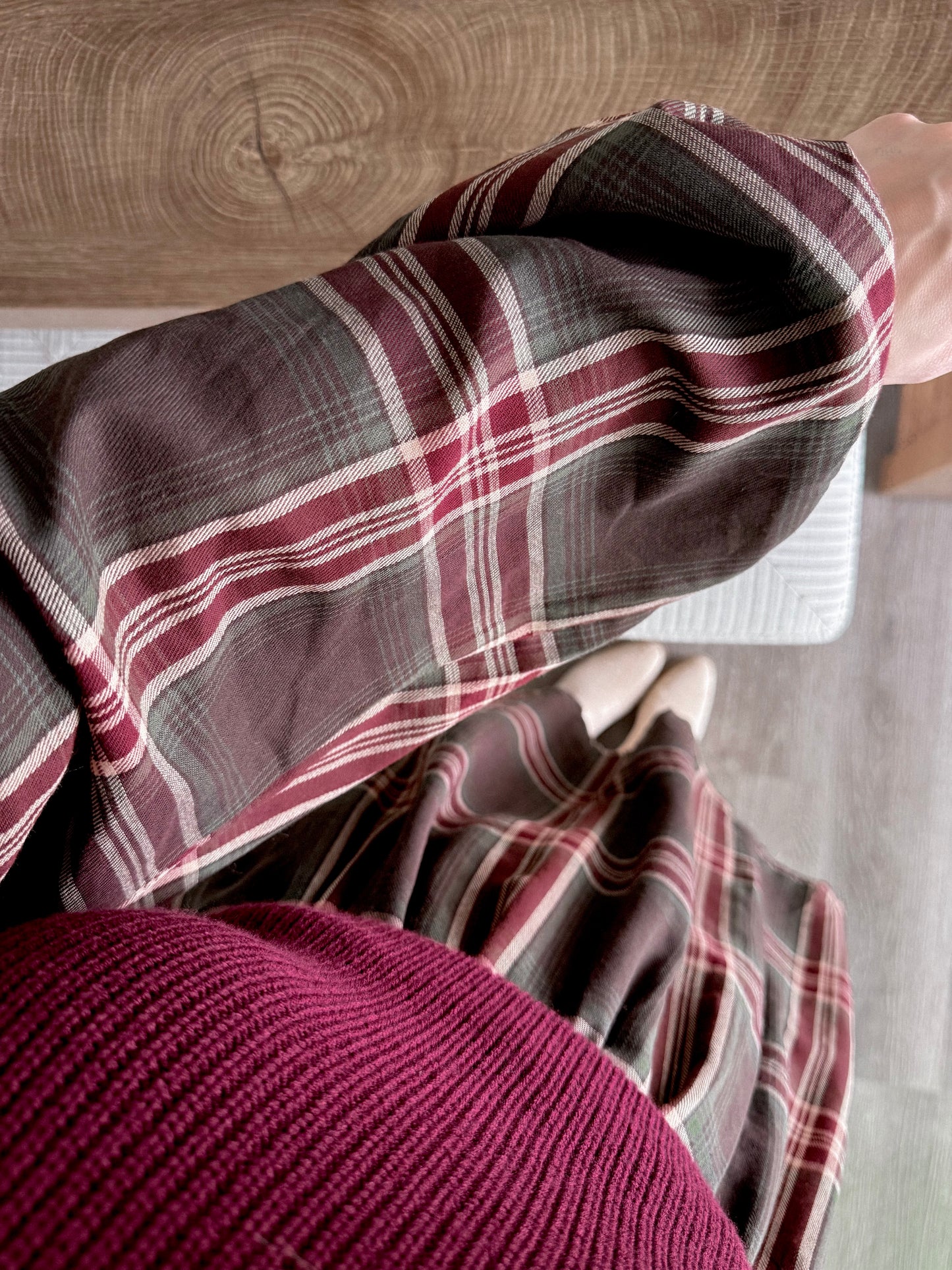 City Check Sweater Dress