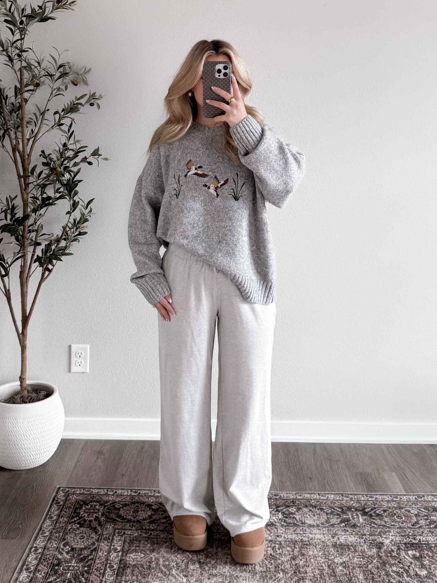 Cozy Duck Knit Sweater (Restocking 1.19)