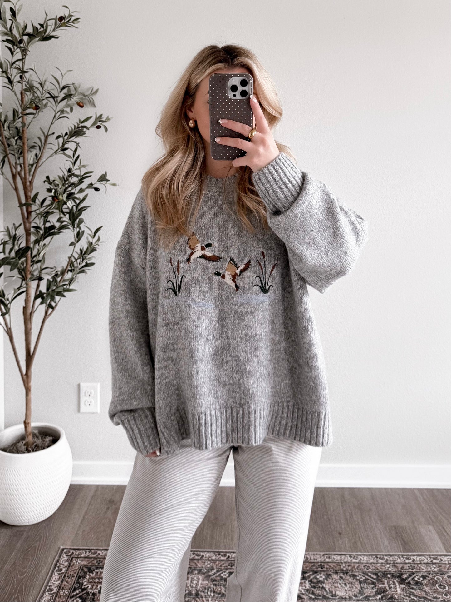 Cozy Duck Knit Sweater (Restocking 1.19)