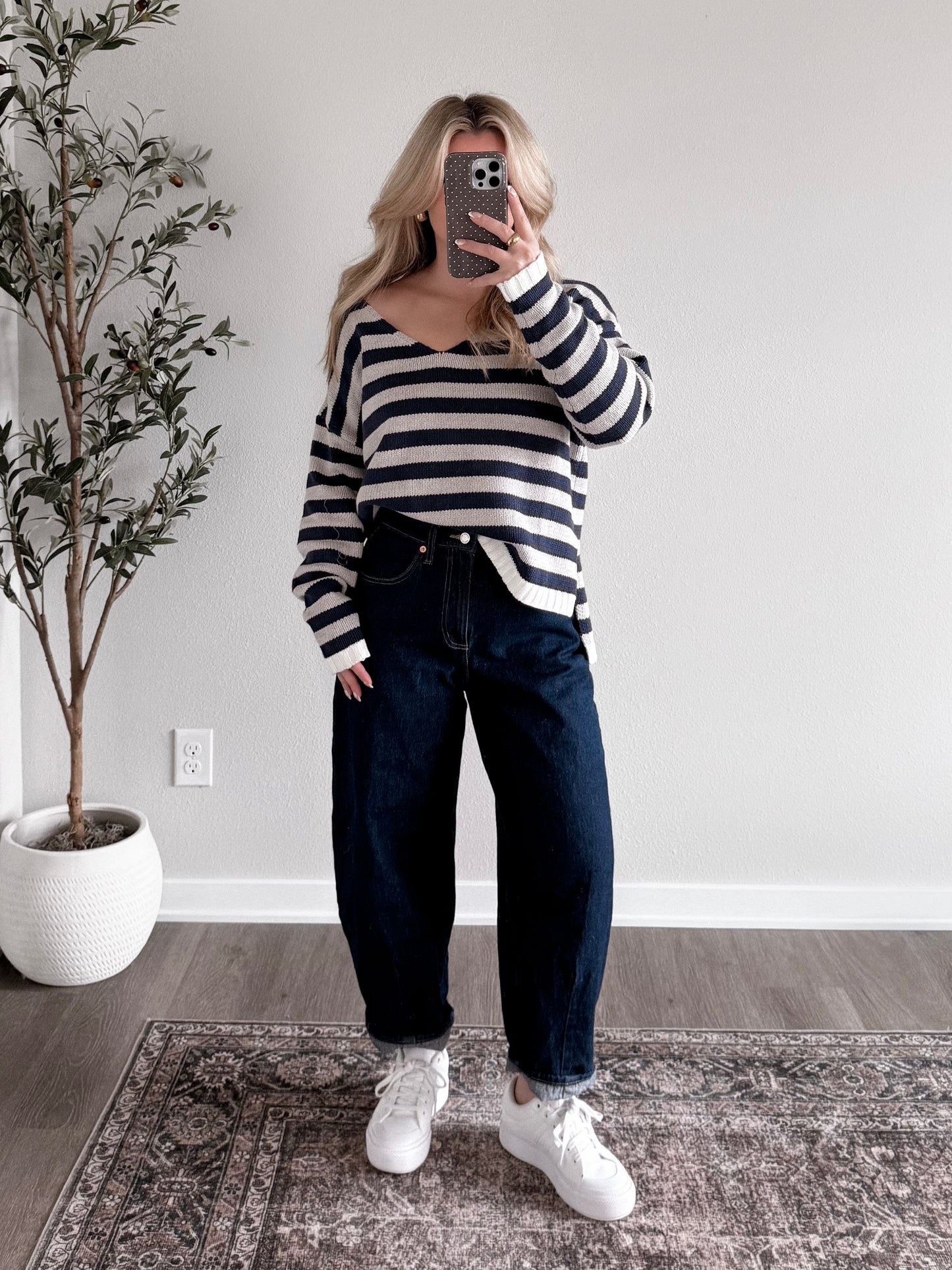 Nautical Striped Knit Sweater