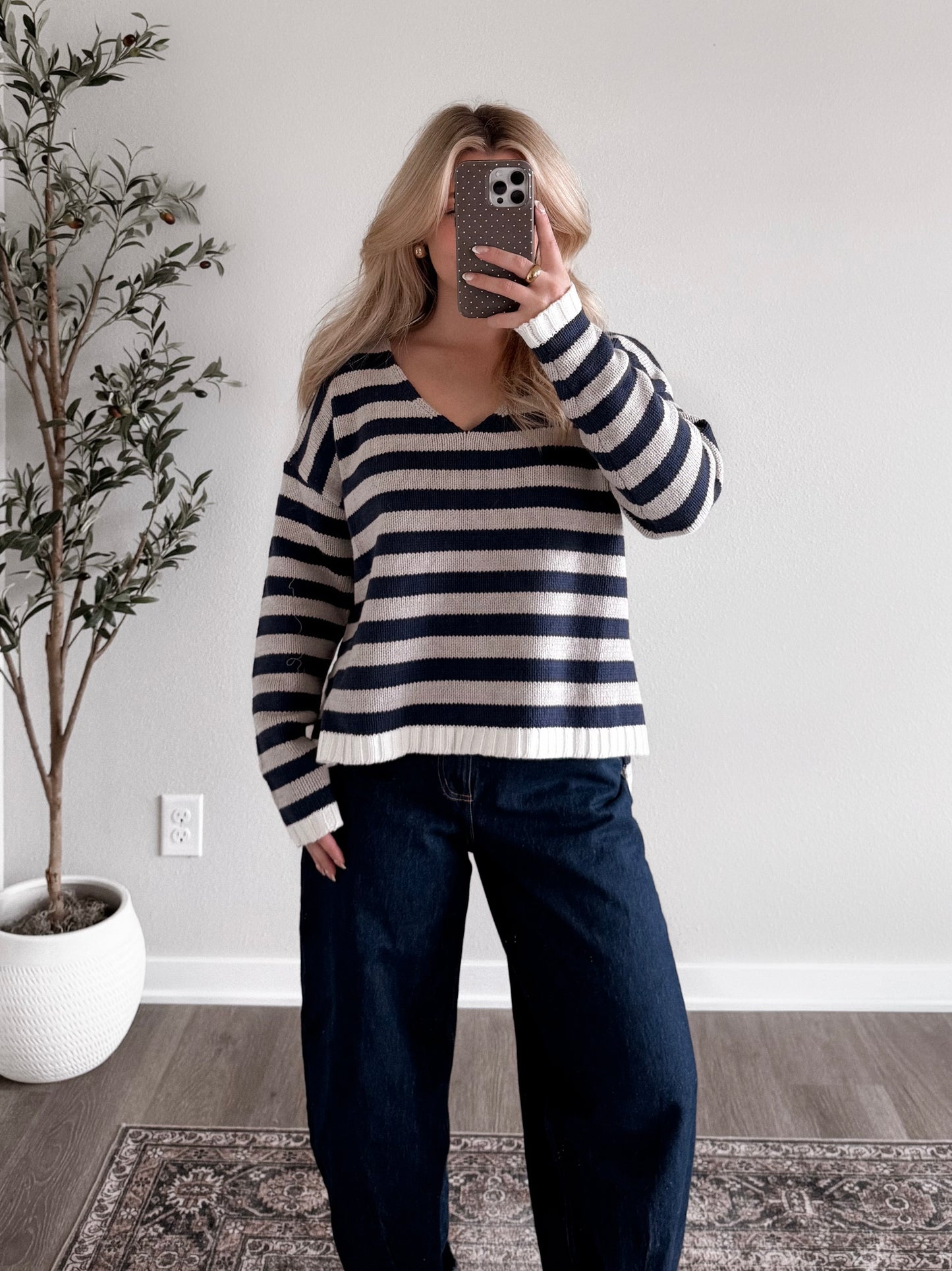 Nautical Striped Knit Sweater