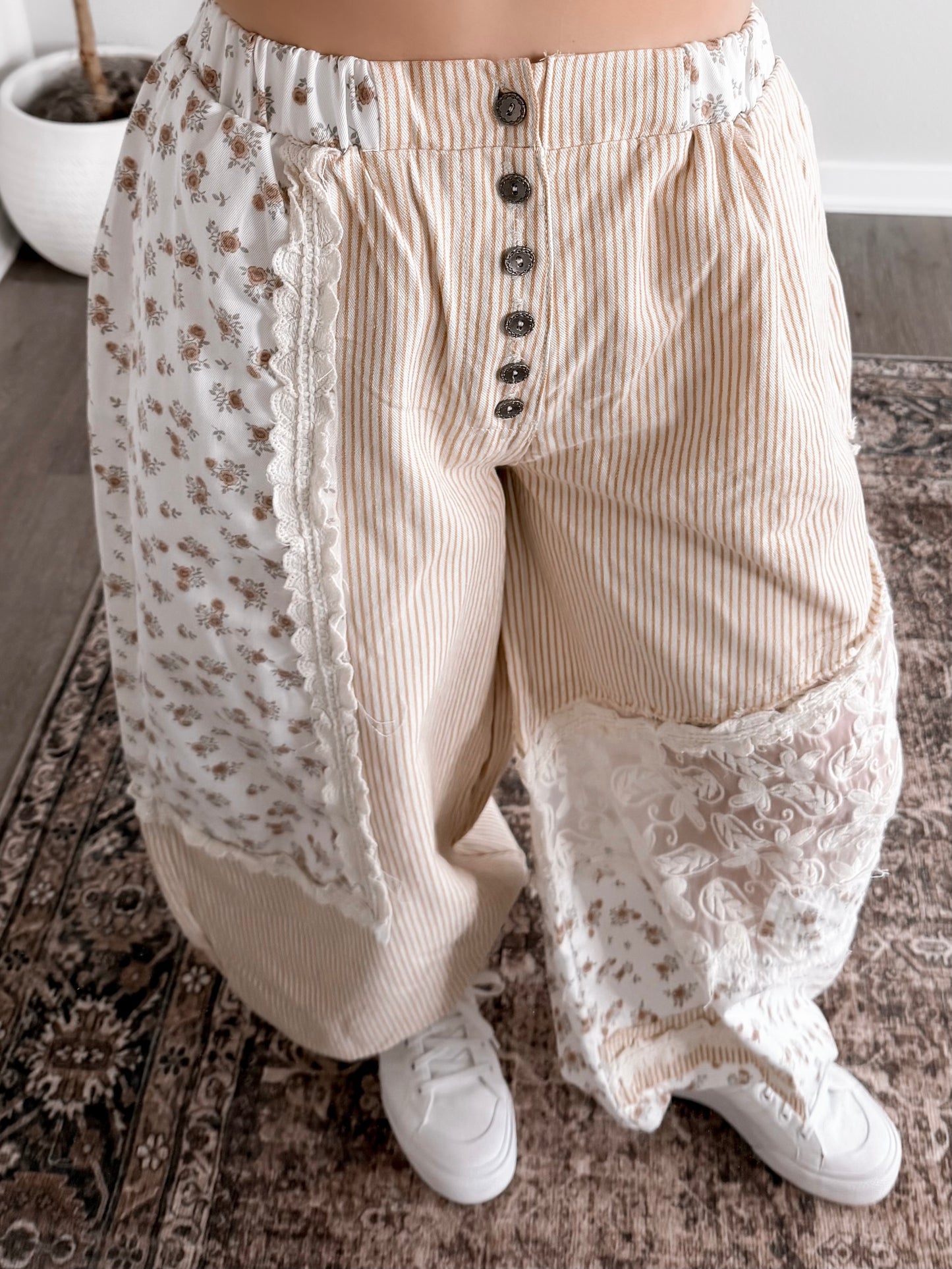 Millie Striped Boho Barrel Pant