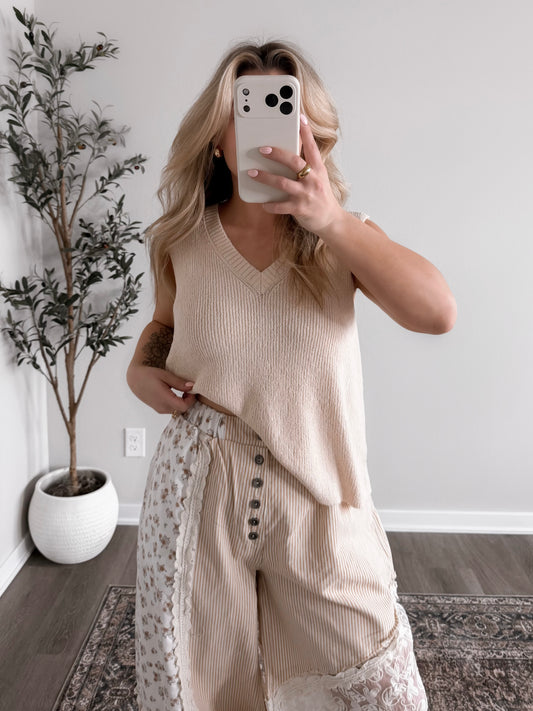 Drift Ribbed Sweater Tank