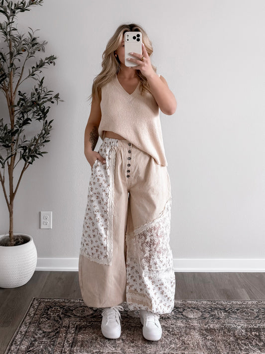 Millie Striped Boho Barrel Pant