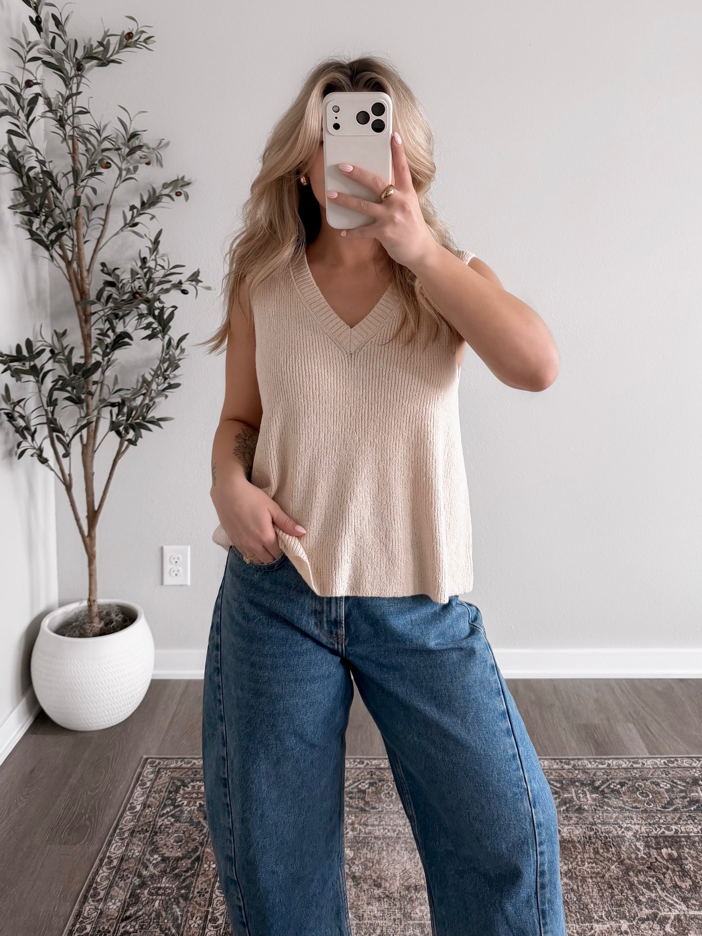 Drift Ribbed Sweater Tank