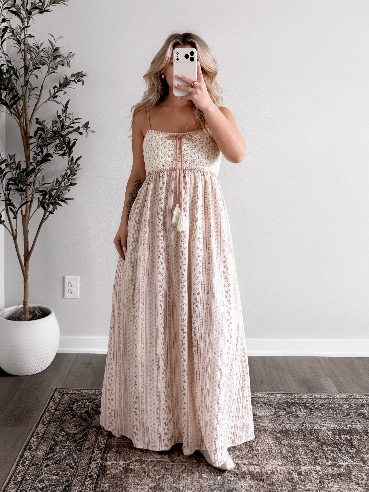 Cottage Crochet Maxi Dress