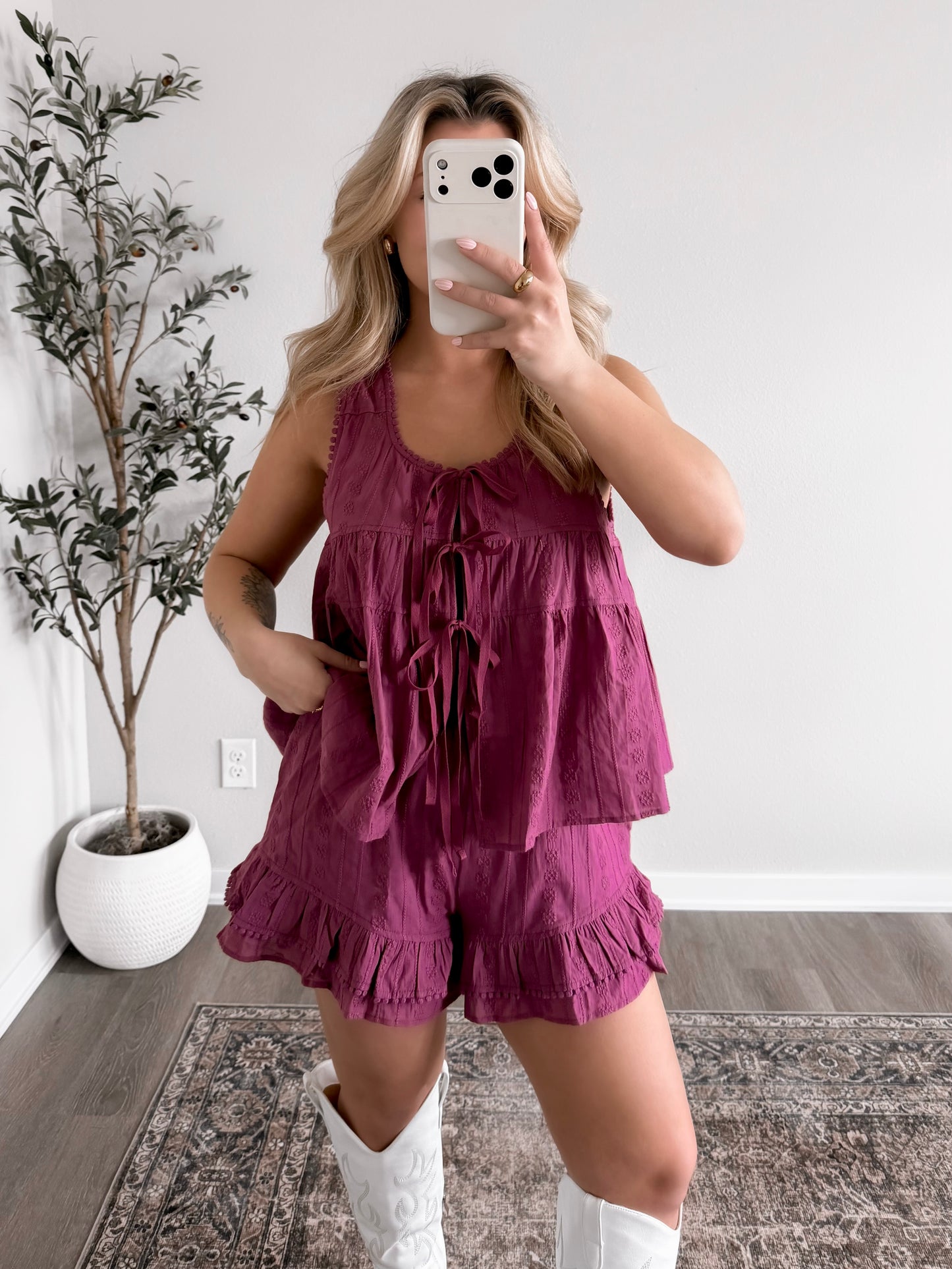 Orchid Haze Short Set (Restocking Mid April)