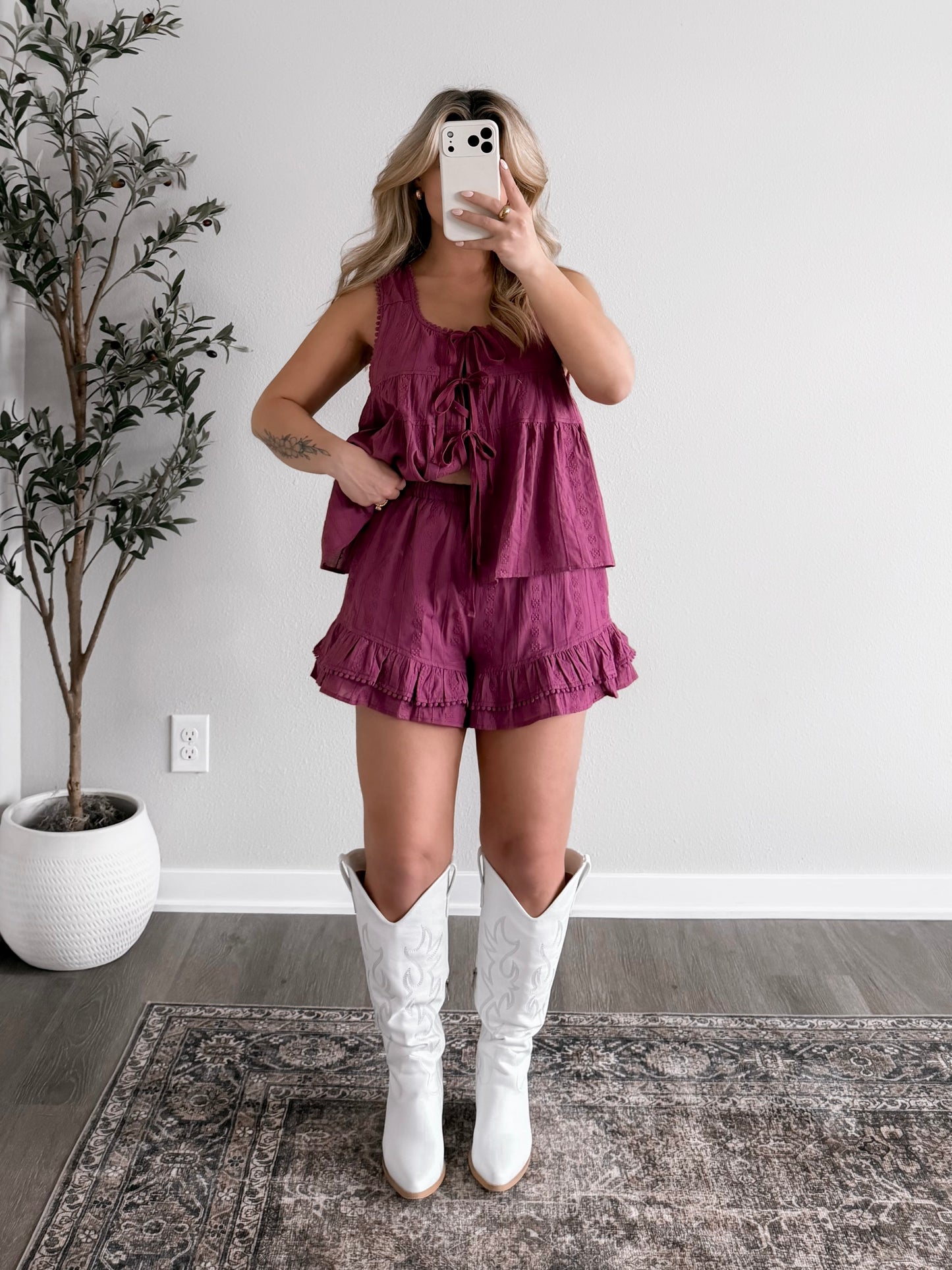 Orchid Haze Short Set (Restocking Mid April)