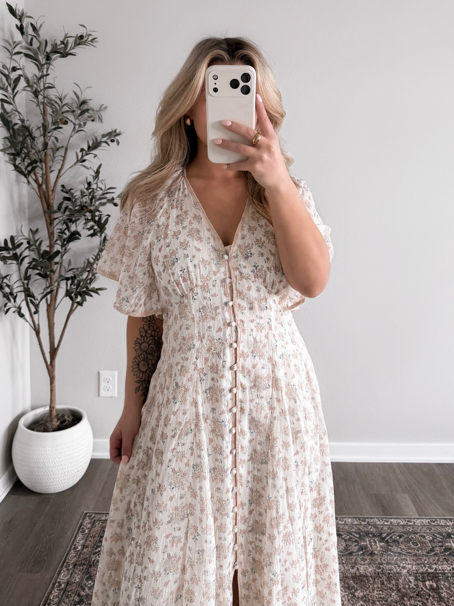 Pressed Petals Maxi Dress