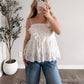 Vanilla Cream Lace Babydoll Top