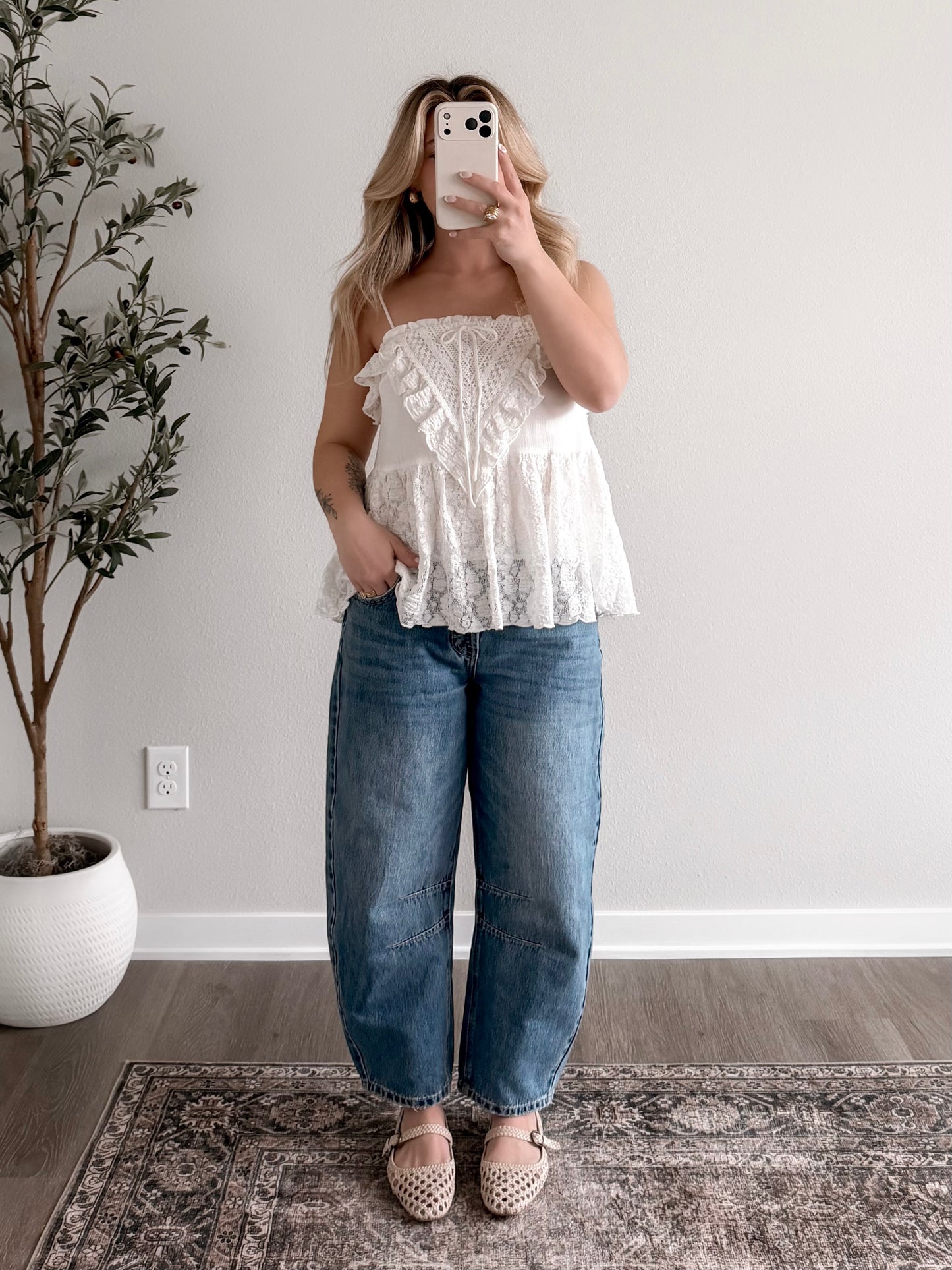 Vanilla Cream Lace Babydoll Top