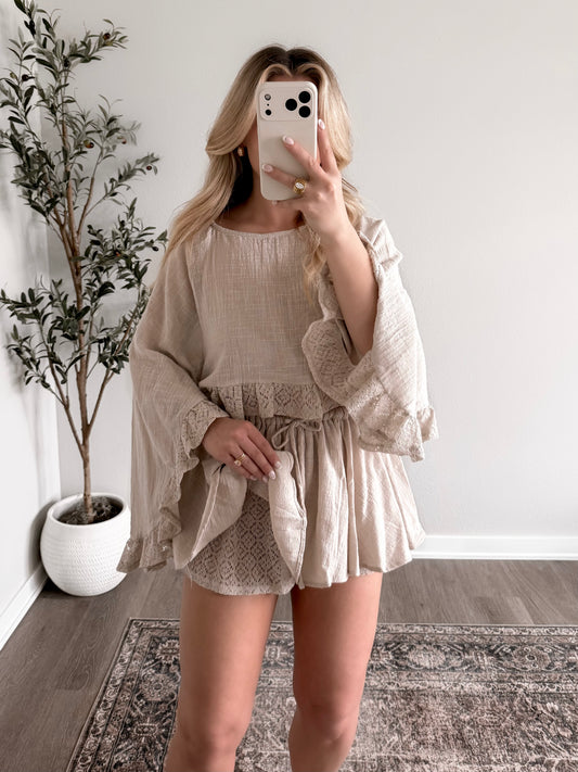 Sand & Sea Crochet Skort Set