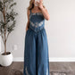 Delaney Denim  Embroidered Jumpsuit (Restocking 3.09)