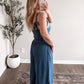Delaney Denim  Embroidered Jumpsuit (Restocking 3.09)
