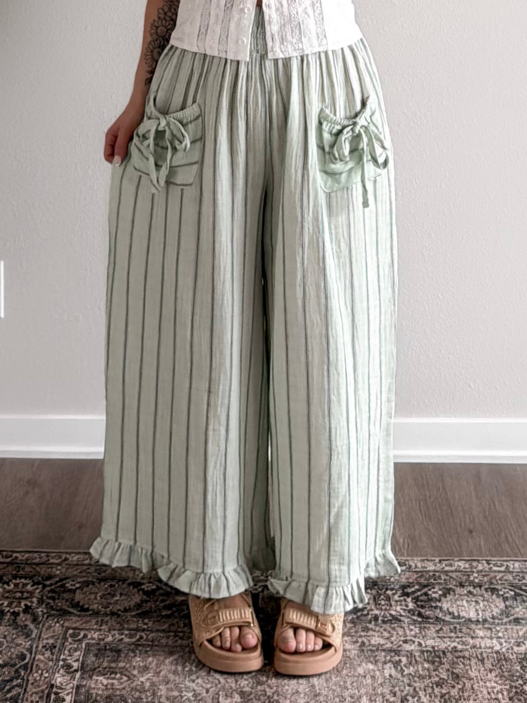 Coastal Mae Ruffle Wide Leg Pant