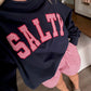 "Salty" Gingham Oversized Mockneck (Restocking in June)